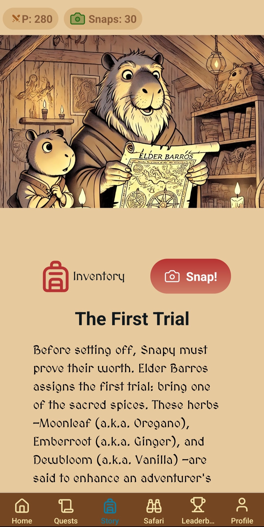 Snapybara Quest Screenshot